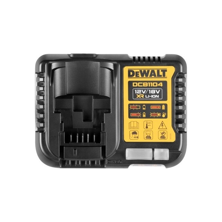 DeWalt DCB1104P2-QW Set caricabatterie DCB1104 + 2 batterie DCB184 18 V 5 Ah