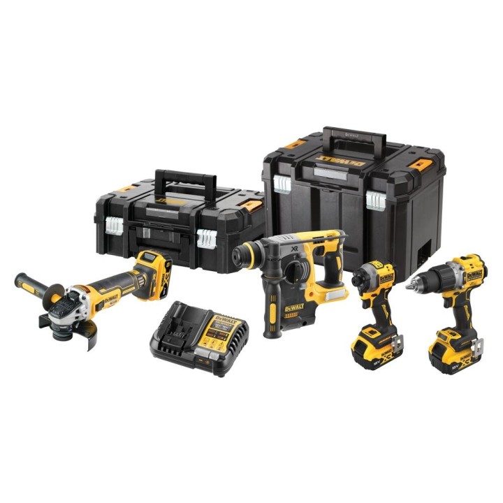 DeWalt DCK429P3T-QW Combo set DCD805 + DCG405 + DCH273 + DCF850 18 V nero giallo