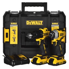 KIT COMBO UTENSILI PROFESSIONALI DEWALT DCK2062D2T (DCD709+DCF809) 18V 2X2.0AH