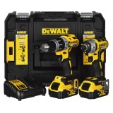 KIT COMBO UTENSILI ELETTRICI DEWALT DCK266P2T (DCD796+DCF887) 2X5 0AH 18V