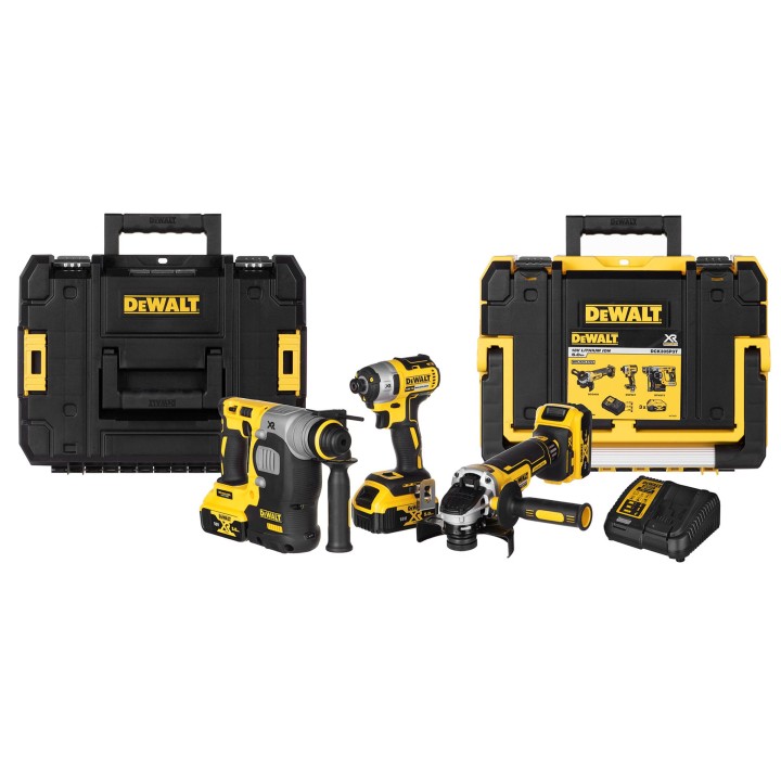 KIT COMBO UTENSILI ELETTRICI DEWALT DCK305P3T (DCF887+DCH273+DCG405)