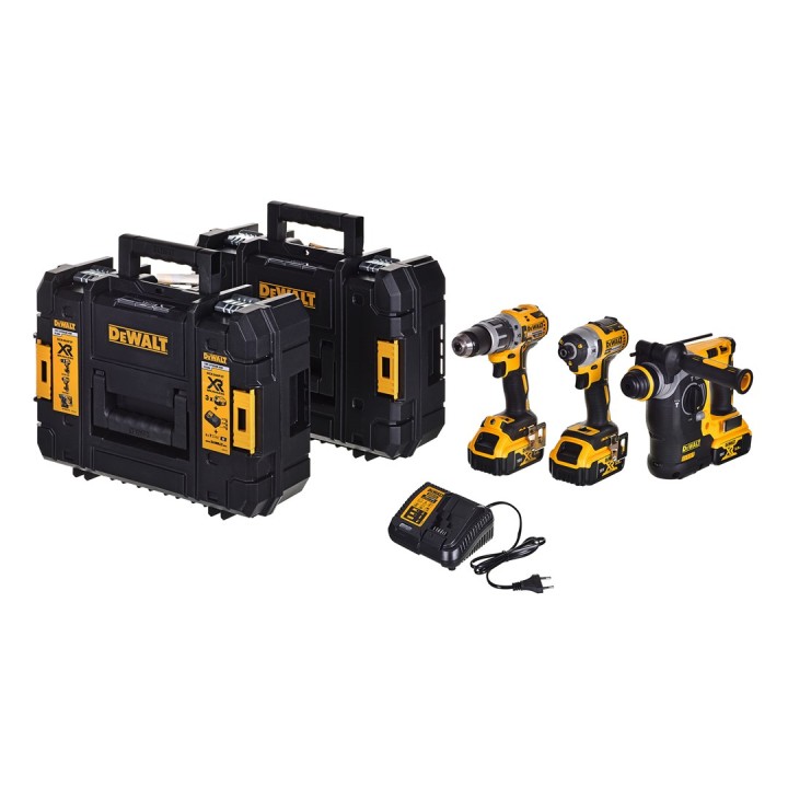 Kit combo utensili elettrici DEWALT DCK368P3T-QW (DCH273+DCD796+DCF887)