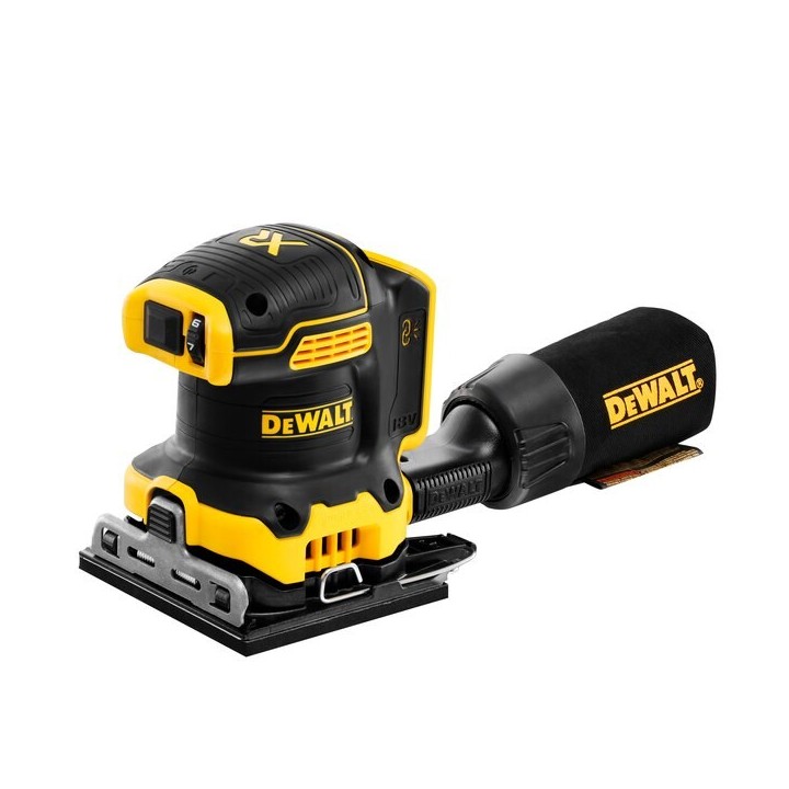 Levigatrice orbitale casuale 18V DCW200NT DEWALT 13500 OPM nero giallo