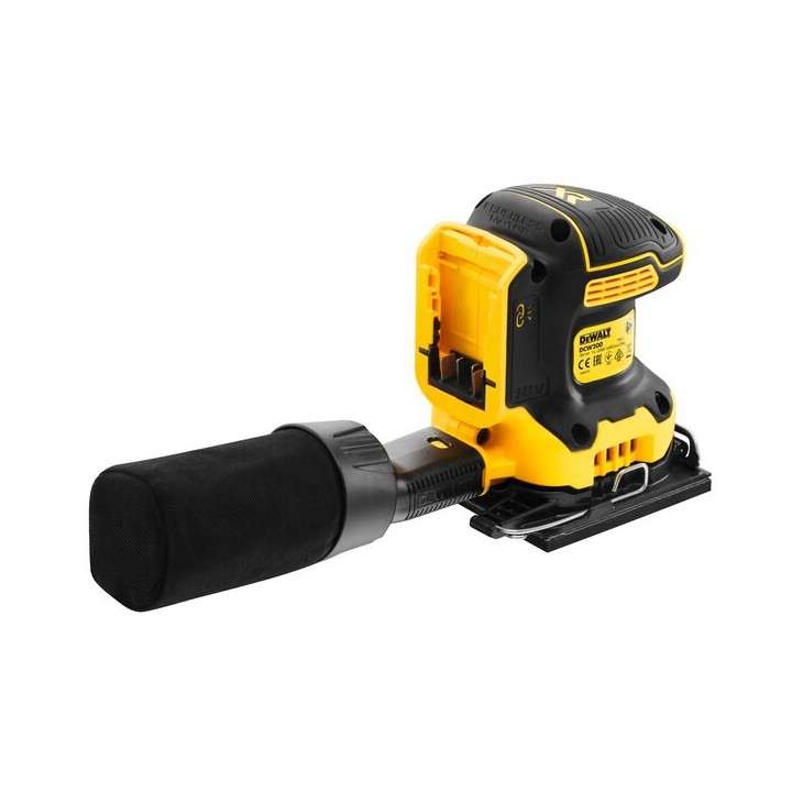 Levigatrice orbitale casuale 18V DCW200NT DEWALT 13500 OPM nero giallo
