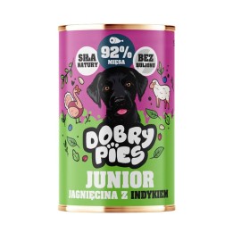 DOBRY PIES Junior Agnello con Tacchino – cibo umido per cani – 400g