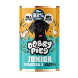 DOBRY PIES Junior Vitello con Anatra – cibo umido per cani – 400g