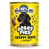 DOBRY PIES Mono Pure Tacchino + Collagene – cibo umido per cani – 400g