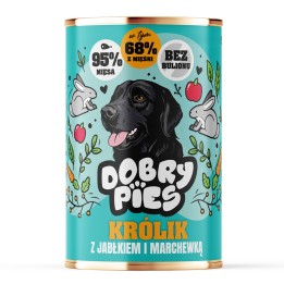 DOBRY PIES Coniglio con mela e carota - cibo umido per cani - 400g