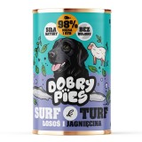 DOBRY PIES Surf & Turf Salmone e agnello - cibo umido per cani - 400g
