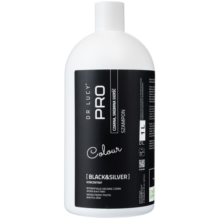 DR LUCY Black & Silver - shampoo per mantello scuro per cani - 1L