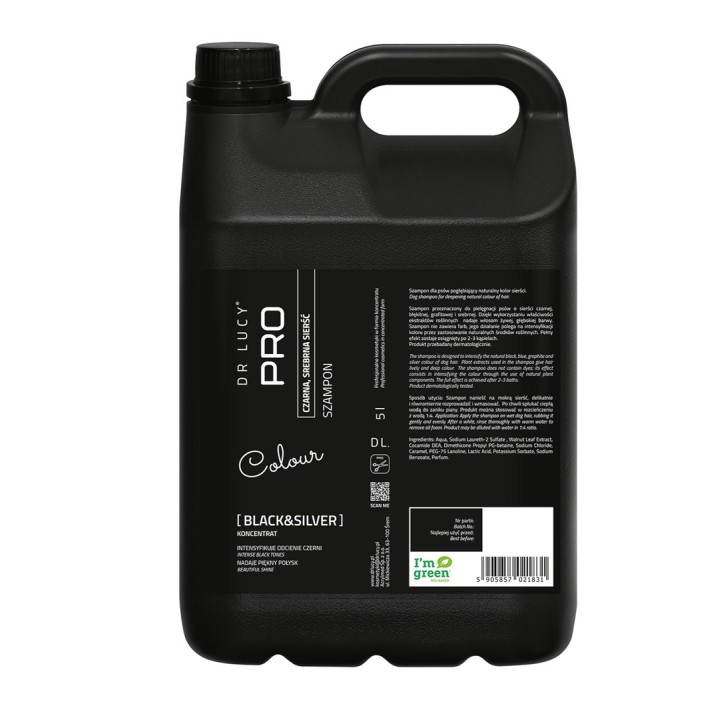 DR LUCY Black & Silver - shampoo per mantello scuro per cani - 5 L