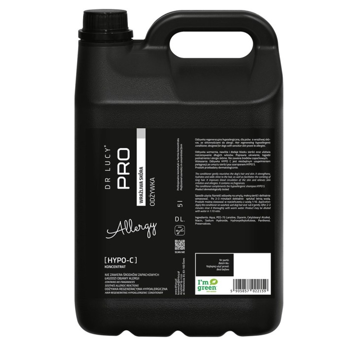 DR LUCY Hypo C sensitive skin - balsamo per cani - 5l