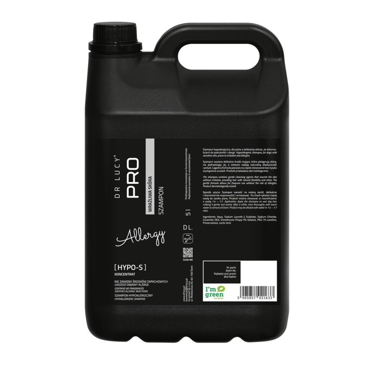 DR LUCY Hypo S - shampoo ipoallergenico per cani - 5L