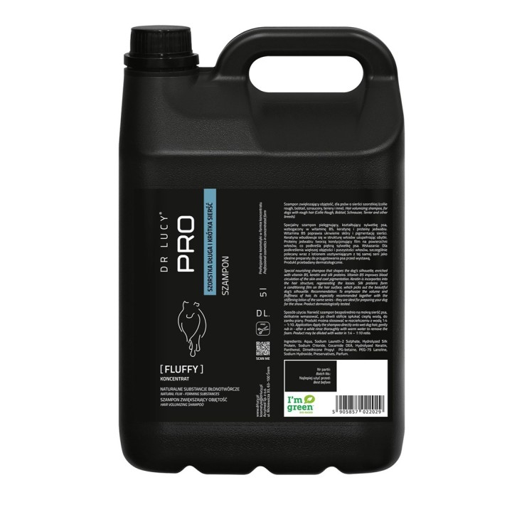 DR LUCY Pro Fluffy Rough Coat – shampoo per cani – 5l