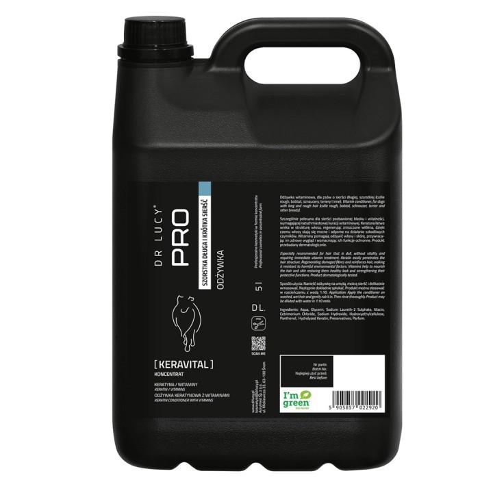 DR LUCY Pro Keravital Rough Coat – balsamo per cani – 5l