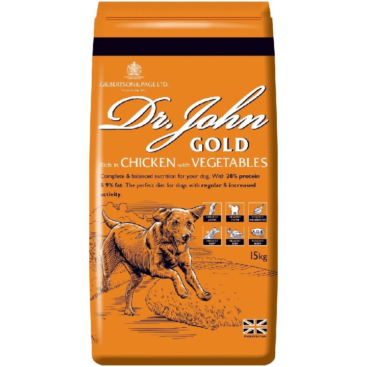 DR JOHN Gold pollo - cibo secco per cani - 15kg