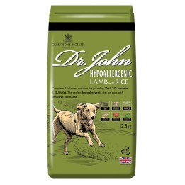 DR JOHN Hypoallergenic agnello con riso - cibo secco per cani - 12 5kg