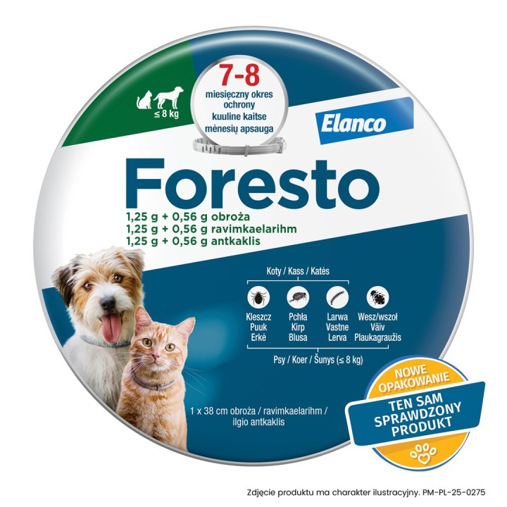 ELANCO Foresto collare per gatti e cani under 8 kg