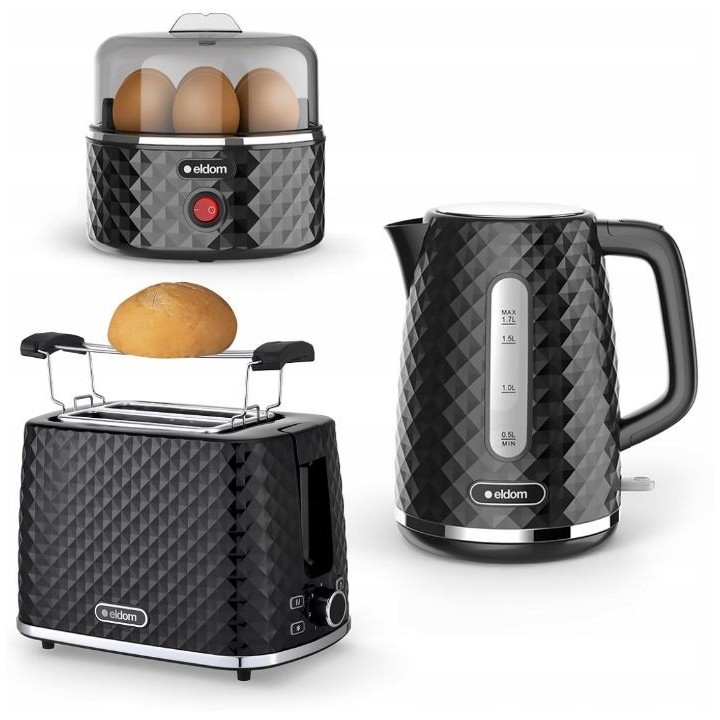 C280C ELDOM bollitore ELLI capacità 1.7 l potenza 2200 W nero strix nero