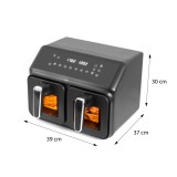Friggitrice senza grassi doppia 2200 W capacità 8 l LED display