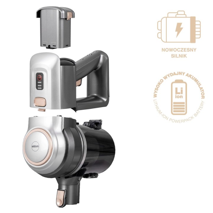 ELDOM ASPIRAPOLVERE SENZA FILI OB210 SILVER