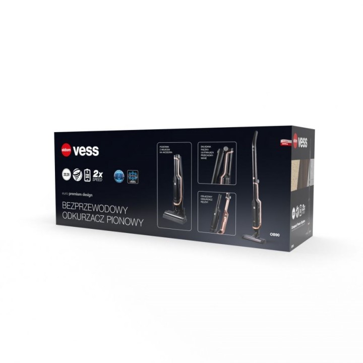 OB90 ELDOM VESS aspirapolvere verticale cordless con spazzola elettrica