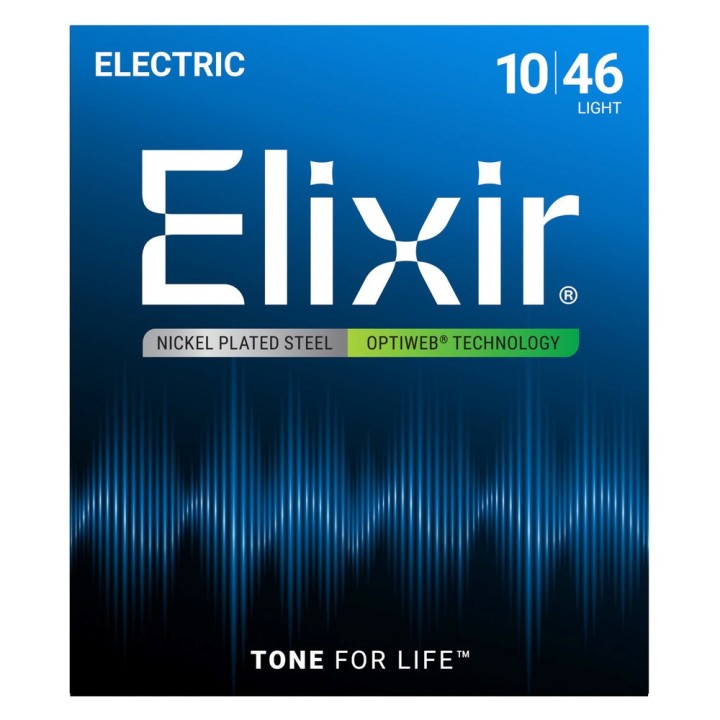 Elixir 19052 corde chitarra elettrica Optiweb Light (10–46)