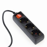 Gembird EG-PSU3-01 prolunga 0.6 m 3 AC presa/e interno nero