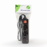 Gembird EG-PSU3-01 prolunga 0.6 m 3 AC presa/e interno nero