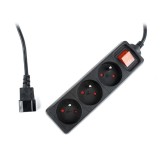 Gembird EG-PSU3F-01 Protezione da sovratensioni nero 3 AC prese 230 V 0.6 m
