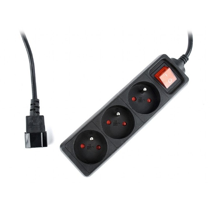 Gembird EG-PSU3F-01 Protezione da sovratensioni nero 3 AC prese 230 V 0.6 m