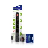 Gembird SPG5-C-10 Protezione da sovratensione nero 5 AC presa(e) 250 V 3 m