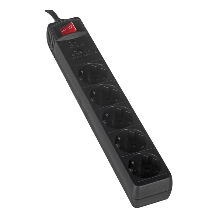 Gembird SPG5-C-10 Protezione da sovratensione nero 5 AC presa(e) 250 V 3 m