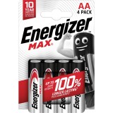 ENERGIZER BATTERIE ALCALINE MAX AA LR6 4 PEZZI CONFEZIONE ECO