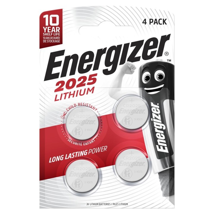 ENERGIZER BATTERIE SPECIALIZZATE CR2025 4 PEZZI