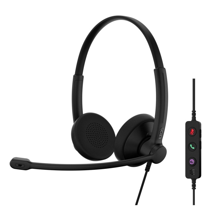 EPOS 1001421 cuffie / cuffia con filo archetto ufficio / call centre USB Type-C / USB Type-A nero