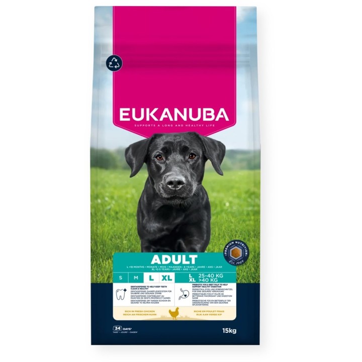 EUKANUBA Adult L XL Rich in pollo - cibo secco per cani - 15kg