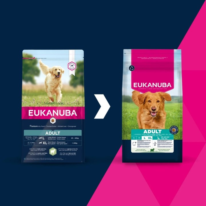 EUKANUBA Adult L XL Rich in agnello & riso - cibo secco per cani - 12kg