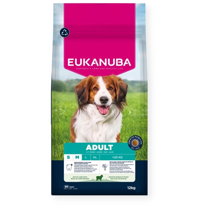 EUKANUBA Adult Small/Medium Rich in agnello & riso - cibo secco per cani - 12kg