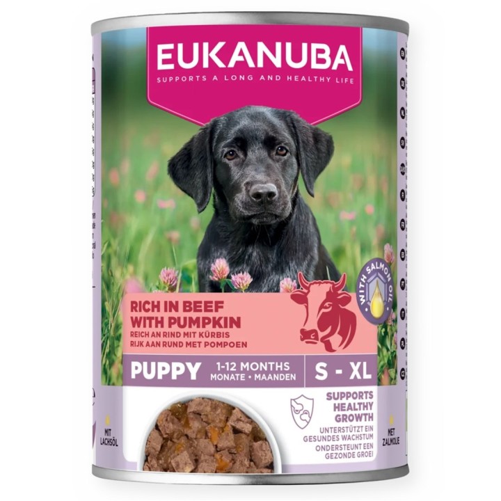 EUKANUBA Life Care Cucciolo Ricco di manzo e zucca - cibo umido per cani - 400g