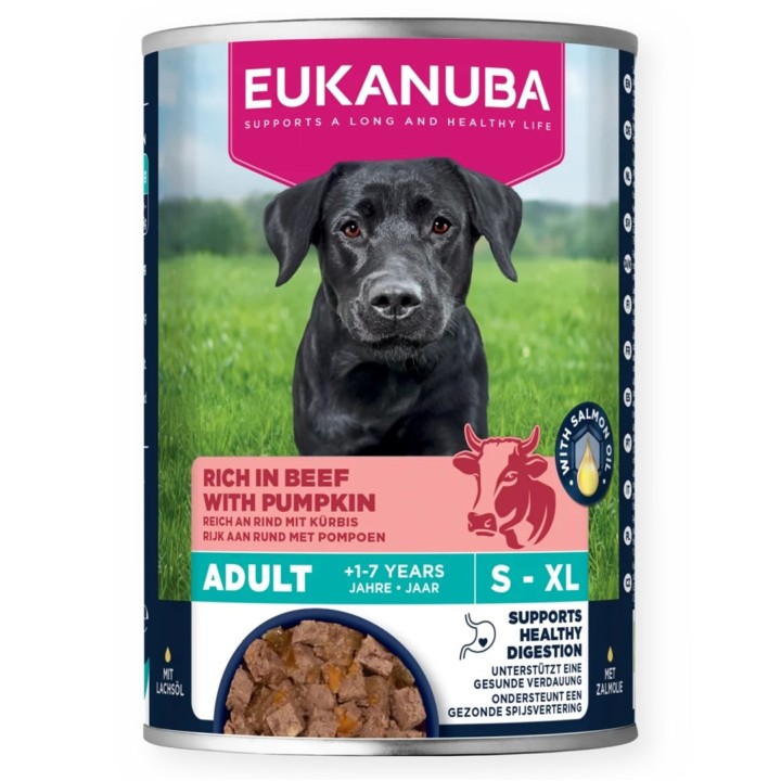 EUKANUBA Life Care Ricco di manzo e zucca - cibo umido per cani - 400g