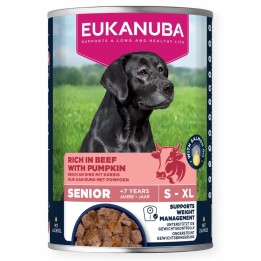 EUKANUBA Life Care Senior Ricco di manzo con zucca - cibo umido per cani - 400g