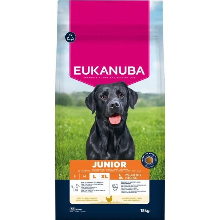 EUKANUBA Premium Nutrition Puppy Junior & Giant Breed Pollo - cibo secco per cani - 15kg
