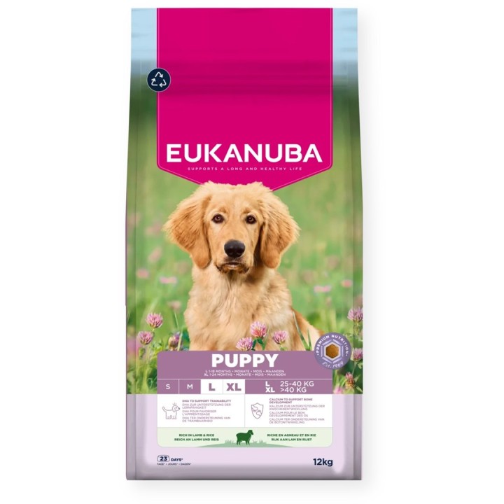 EUKANUBA Puppy L XL Rich in agnello & riso - cibo secco per cani - 12kg