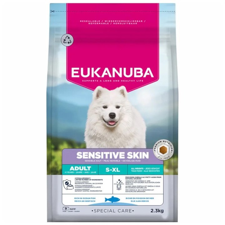 EUKANUBA Special care Sensitive skin Mono - cibo secco per cani - 2 3kg