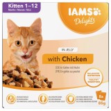 IAMS DELIGHTS Kitten in Jelly box – cibo umido per gatti – 8x85g