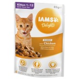 IAMS Delights gattini pollo in salsa - cibo umido per gatti - 12 x 85g