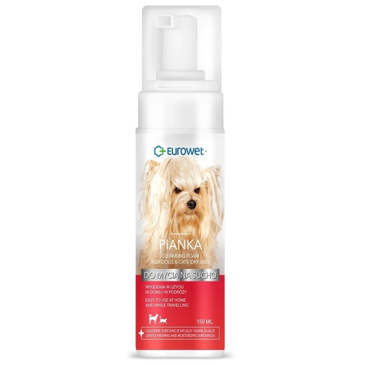 EUROWET shampoo secco - shampoo per cani e gatti - 150ml