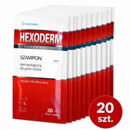 EUROWET Hexoderm - shampoo per cani e gatti - 20x20ml