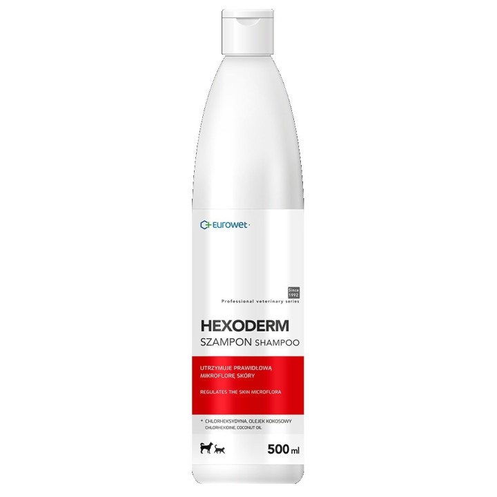 EUROWET Hexoderm - shampoo per cani e gatti - 500ml